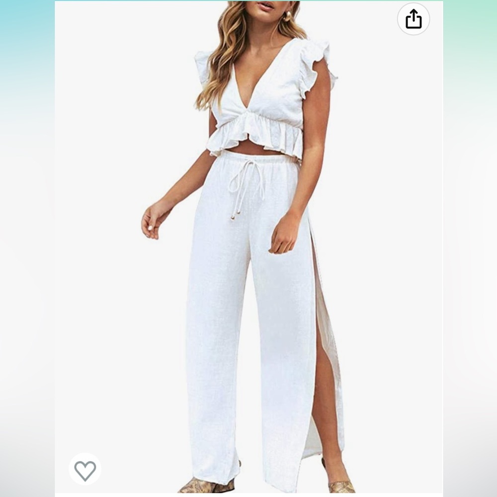 Amazon Fancyinn 2-Piece Pants and Crop Top Set, NEW